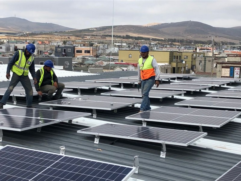 Dunoon PV Array installation